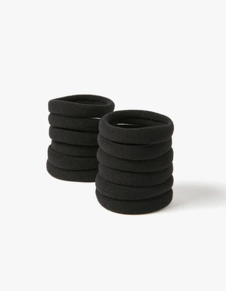 Pack 12 Élastiques pour Cheveux pour Bébé et Enfant, Noir