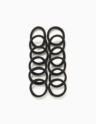 Pack 12 Élastiques pour Cheveux pour Bébé et Enfant, Noir
