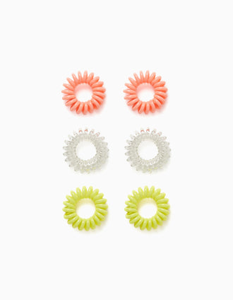 6 Gomas del Pelo Sin Marcas para Bebé y Niña, Multicolor