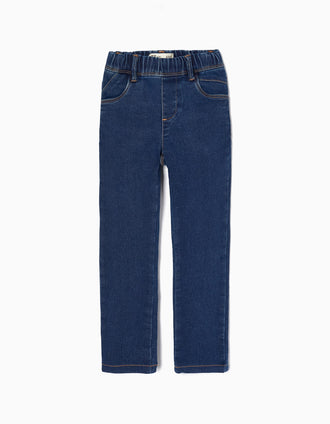 Jegging de Algodón para Niña, Azul