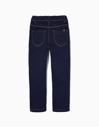 Jegging de Algodón para Niña, Azul Oscuro