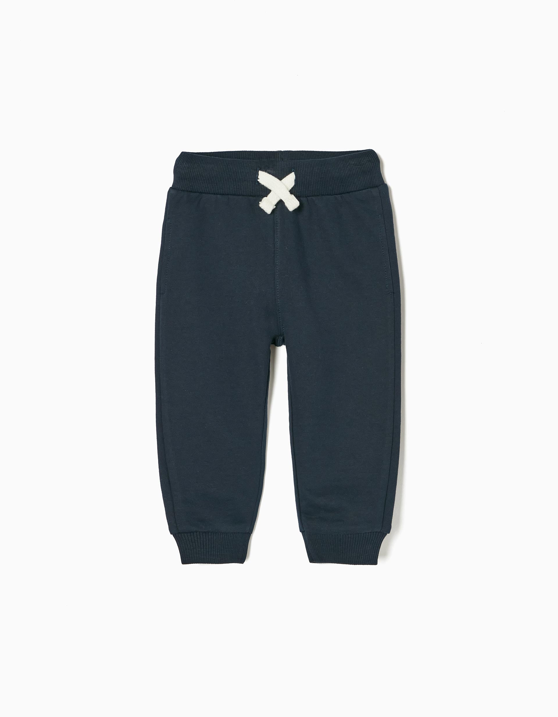 Cotton Joggers for Baby Boys, Dark Blue