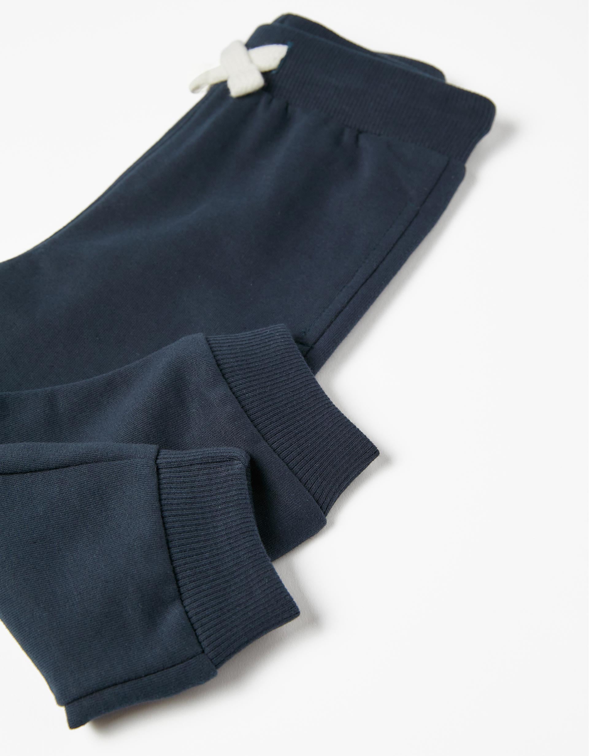 Cotton Joggers for Baby Boys, Dark Blue