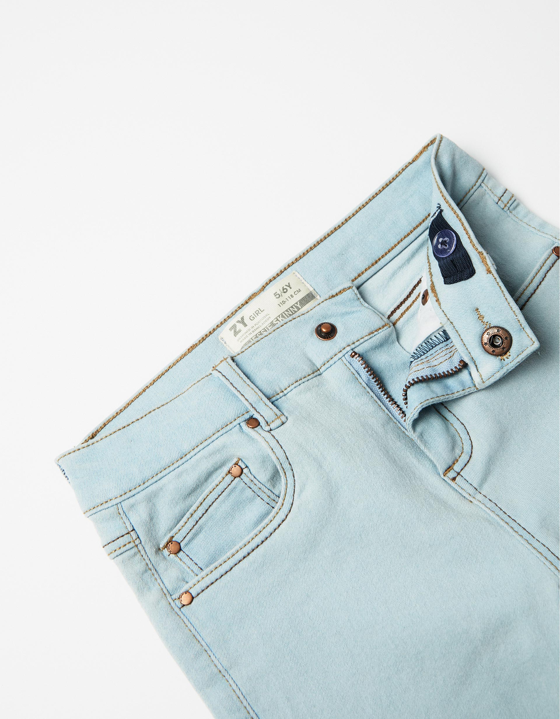 Skinny Jeans for Girls, Light Blue