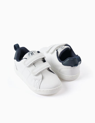 Baskets Bébé 'ZY 1996', Blanc/Bleu Foncé