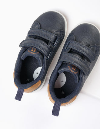 Baskets Bébé Garçon 'ZY 1996', Bleu Foncé/Camel
