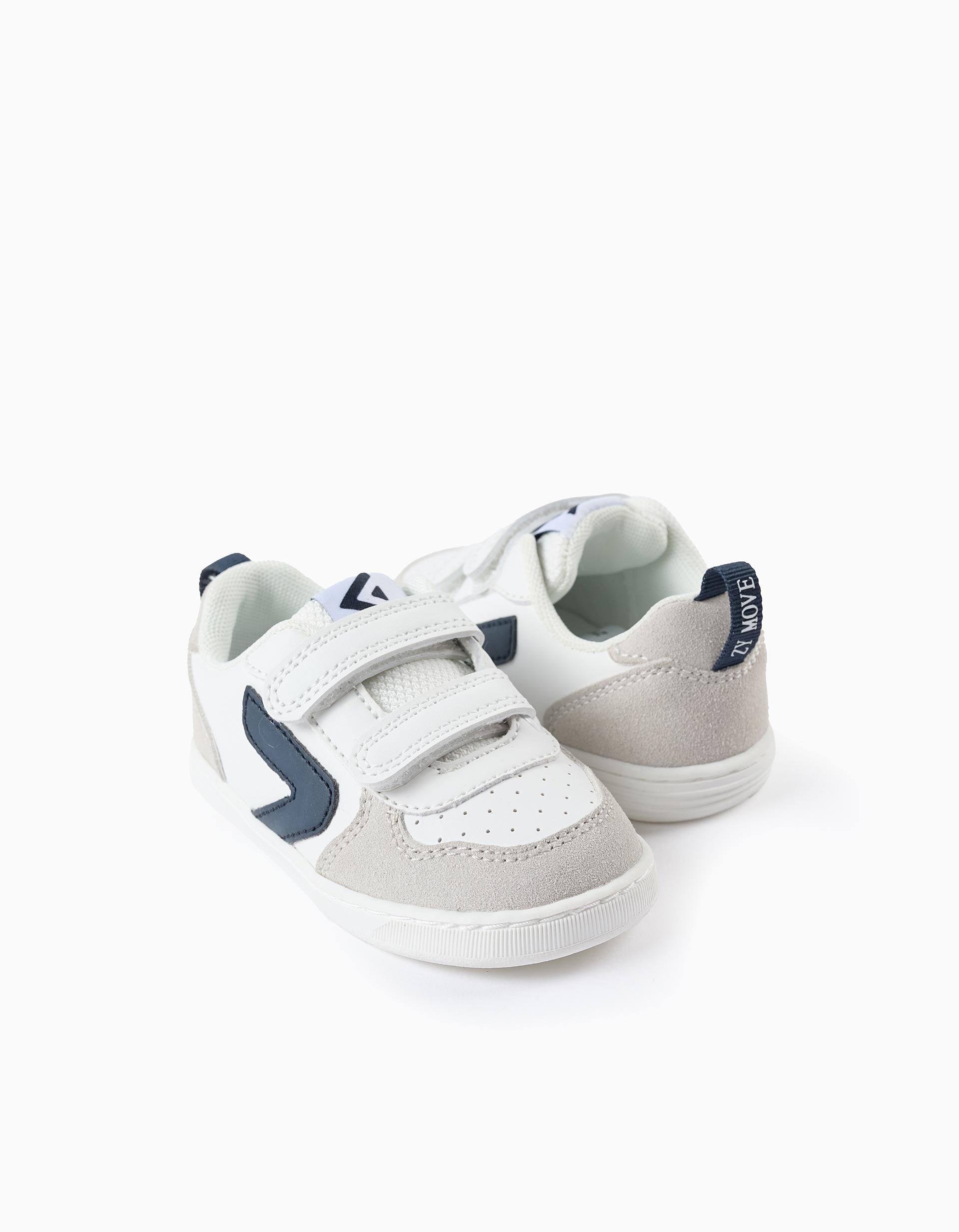 Trainers for Babies 'ZY Move', White/Dark Blue