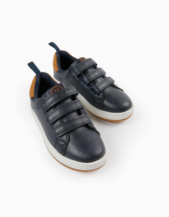 Zapatillas para Niño 'ZY 1996', Azul Oscuro/Camel