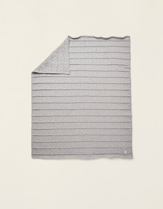 Couverture Tricotée 75X90Cm Zy Baby Grey/Melange