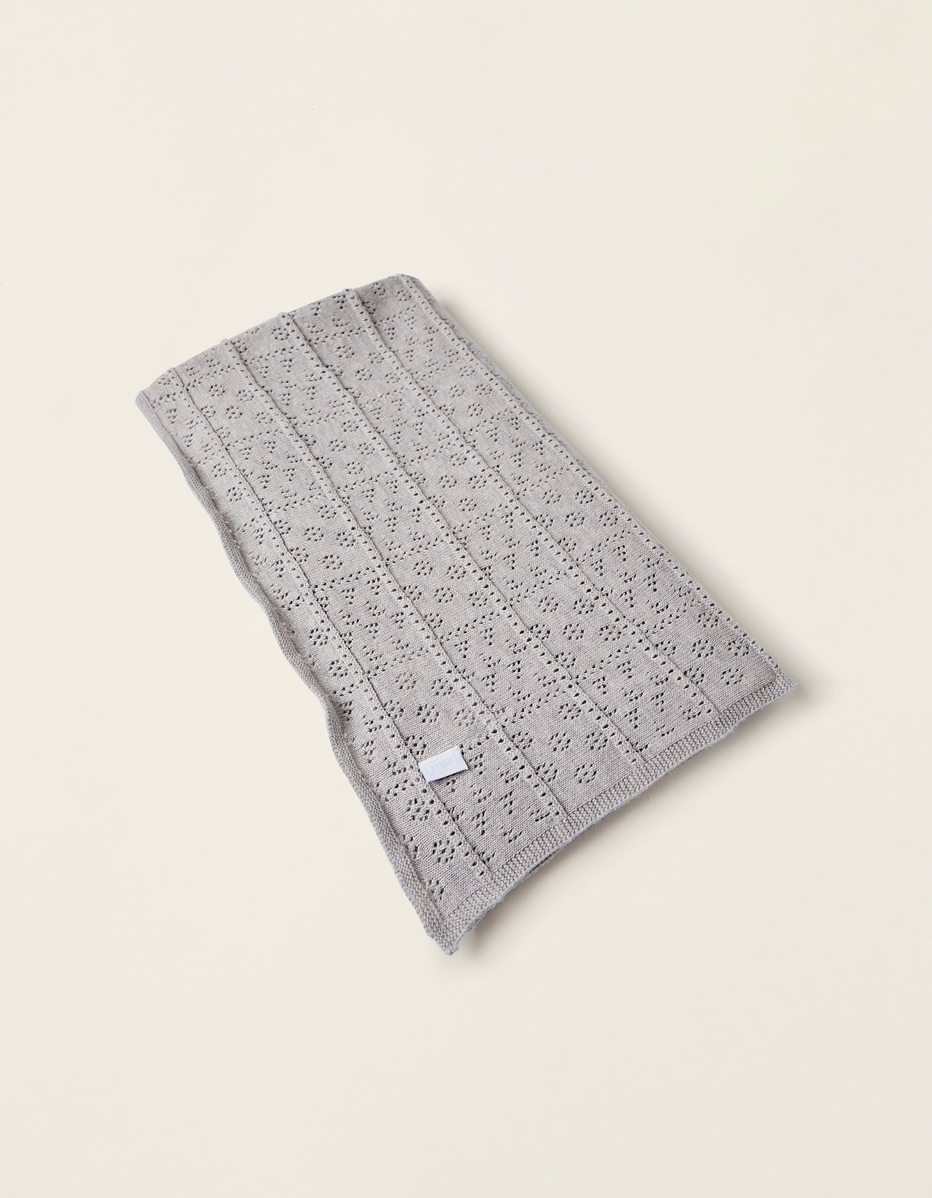 Knitted Blanket 75X90Cm Zy Baby Grey/Melange