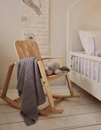 Manta de Punto Tricot 75x90 cm Zy Baby Grey/Melange