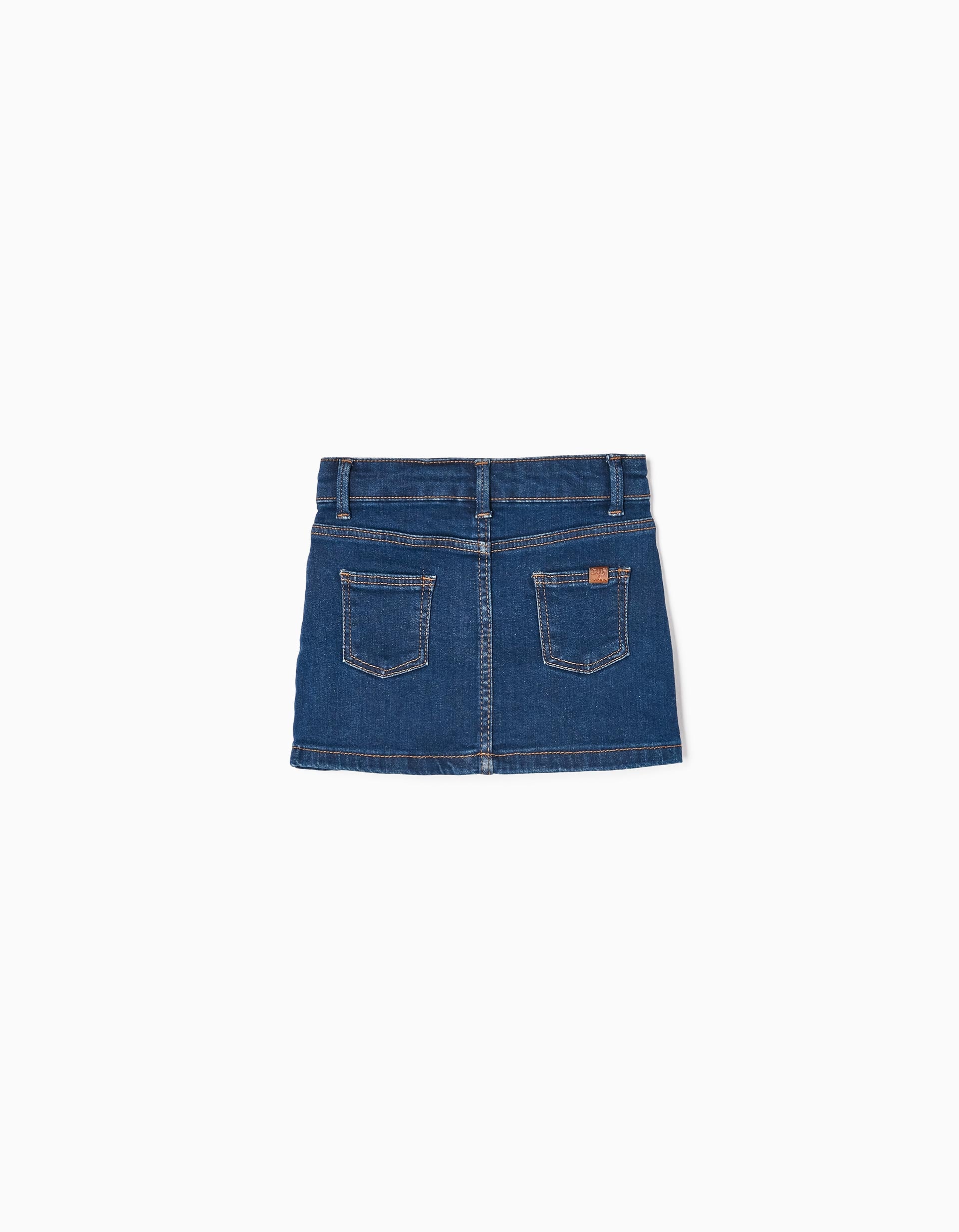 Cotton Denim Skirt for Baby Girls, Blue