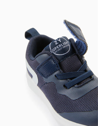 Chaussures pour nouveau-né 'My First Steps - ZY Superlight', bleu foncé/blanc