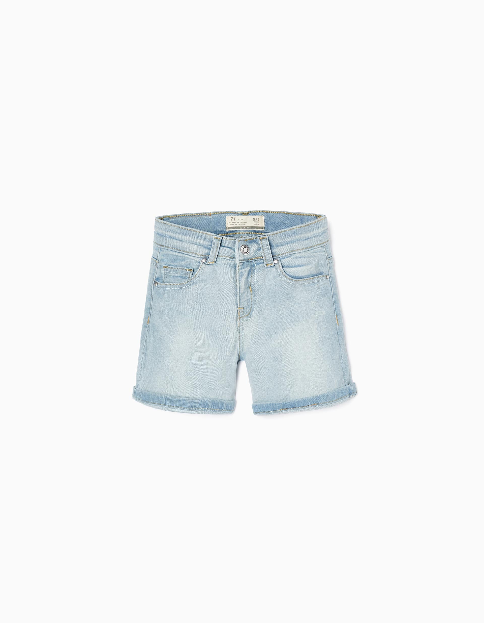 Denim Shorts for Girls 'Slim Fit', Light Blue