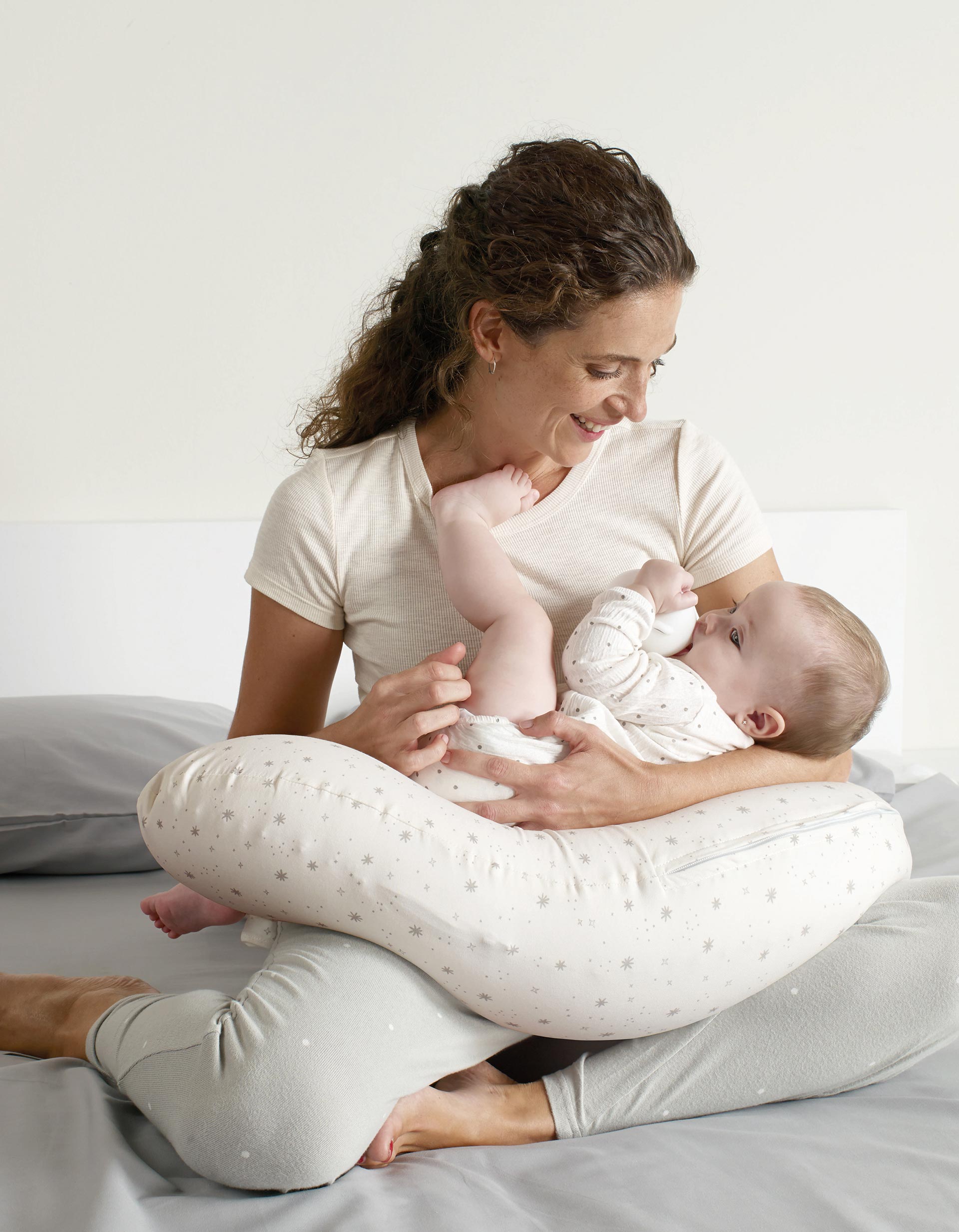 Almofada de Amamentação E Puff Jané Dim Grey