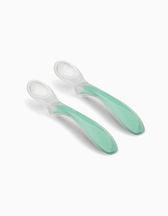 Conjunto 2 Colheres De Silicone Nuvita Verde 6M+