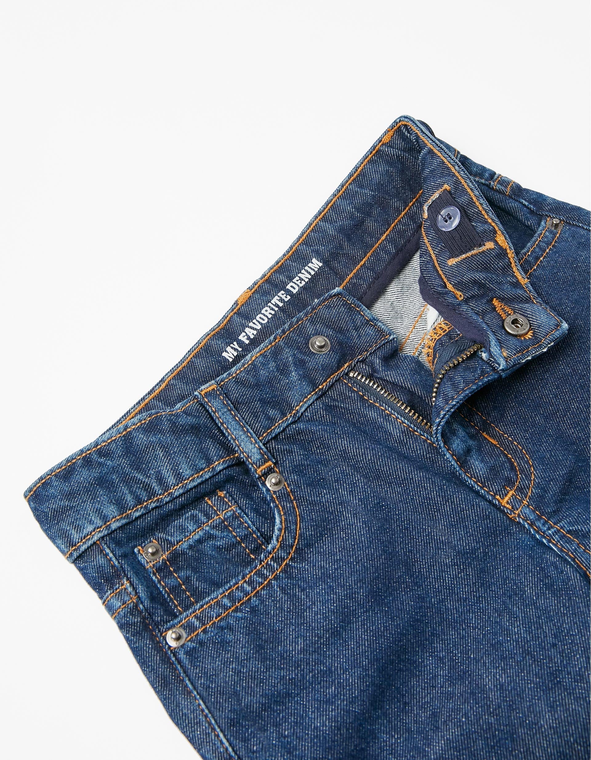 Cotton Jeans for Boys 'Straight Fit', Dark Blue