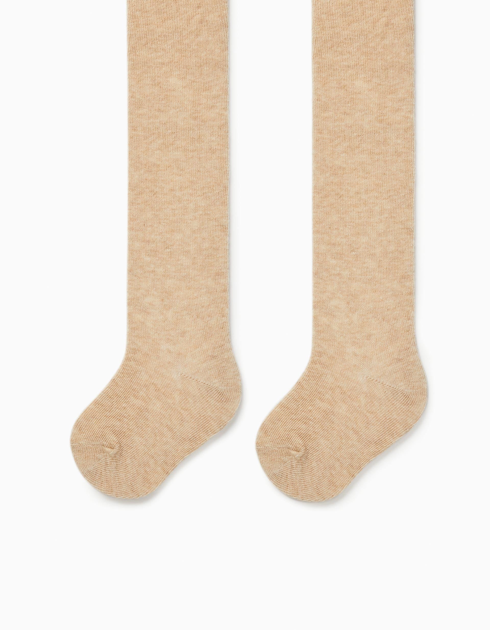 Cotton Tights for Babies, Beige