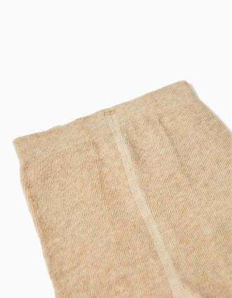 Leotardos de Algodón para Bebé, Beige