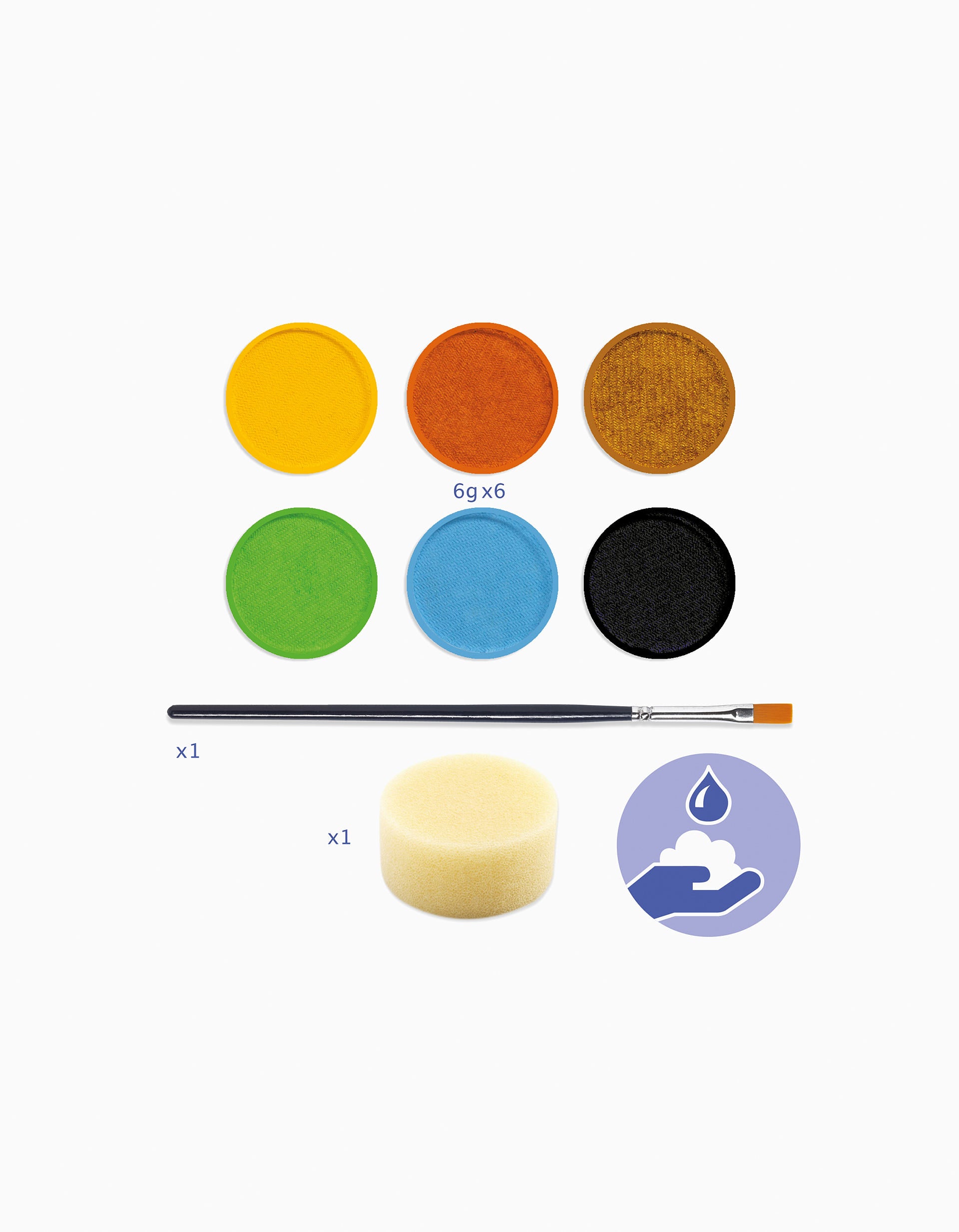 Kit de Maquillage Nature 6 Couleurs Djeco 3A+