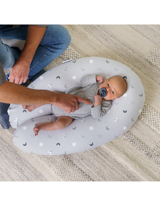 Almohada 3 En 1 Doomoo Budy Blue Grey Moon