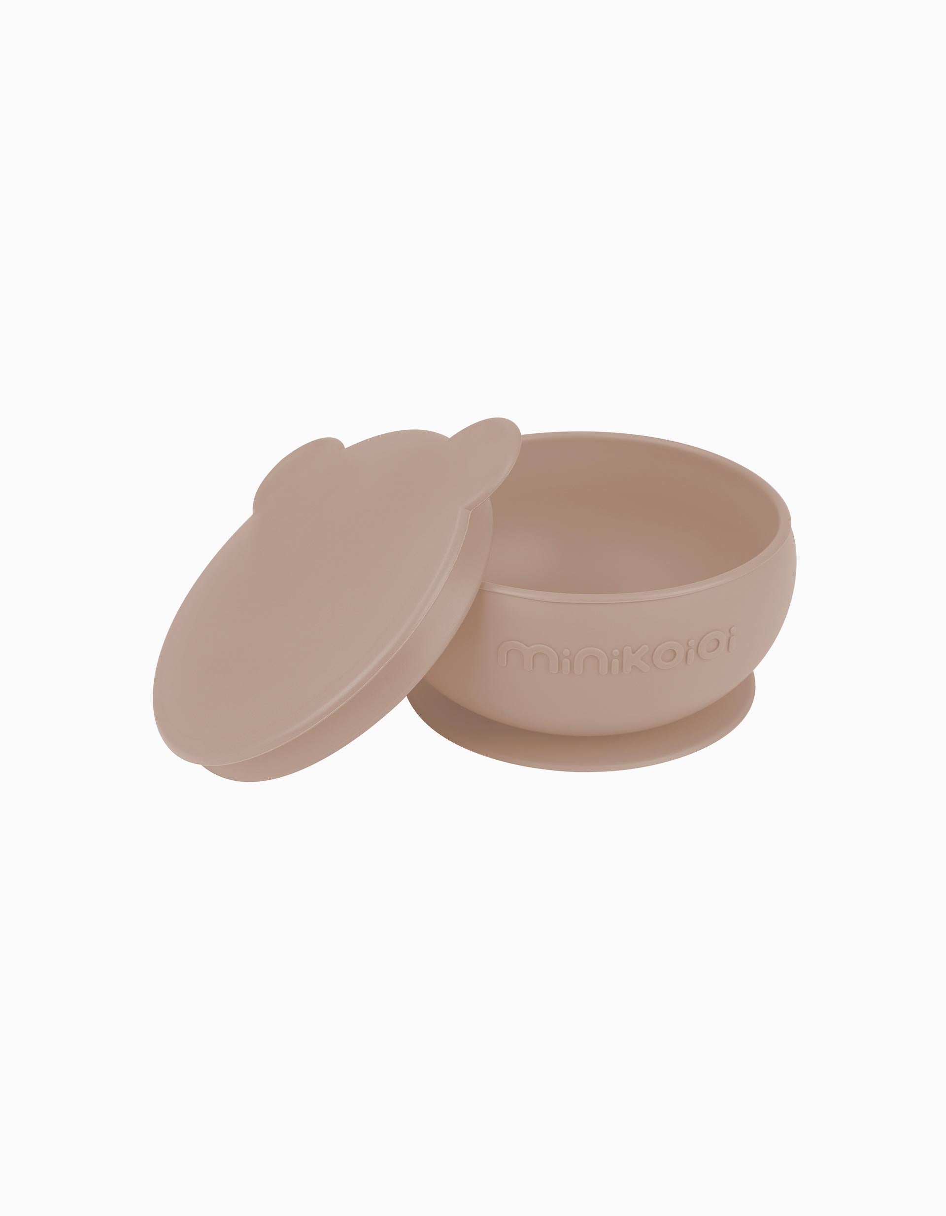 Bowl with Lid Minikoioi River Beige 6M+