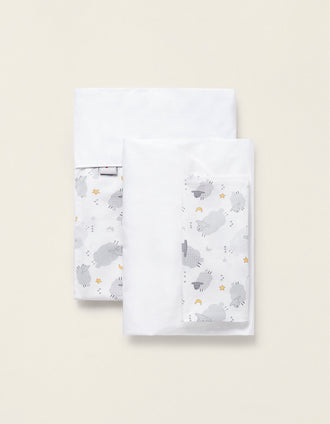 Cot Sheet Set Chicco Next2Me Grey Sheep