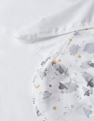 Cot Sheet Set Chicco Next2Me Grey Sheep