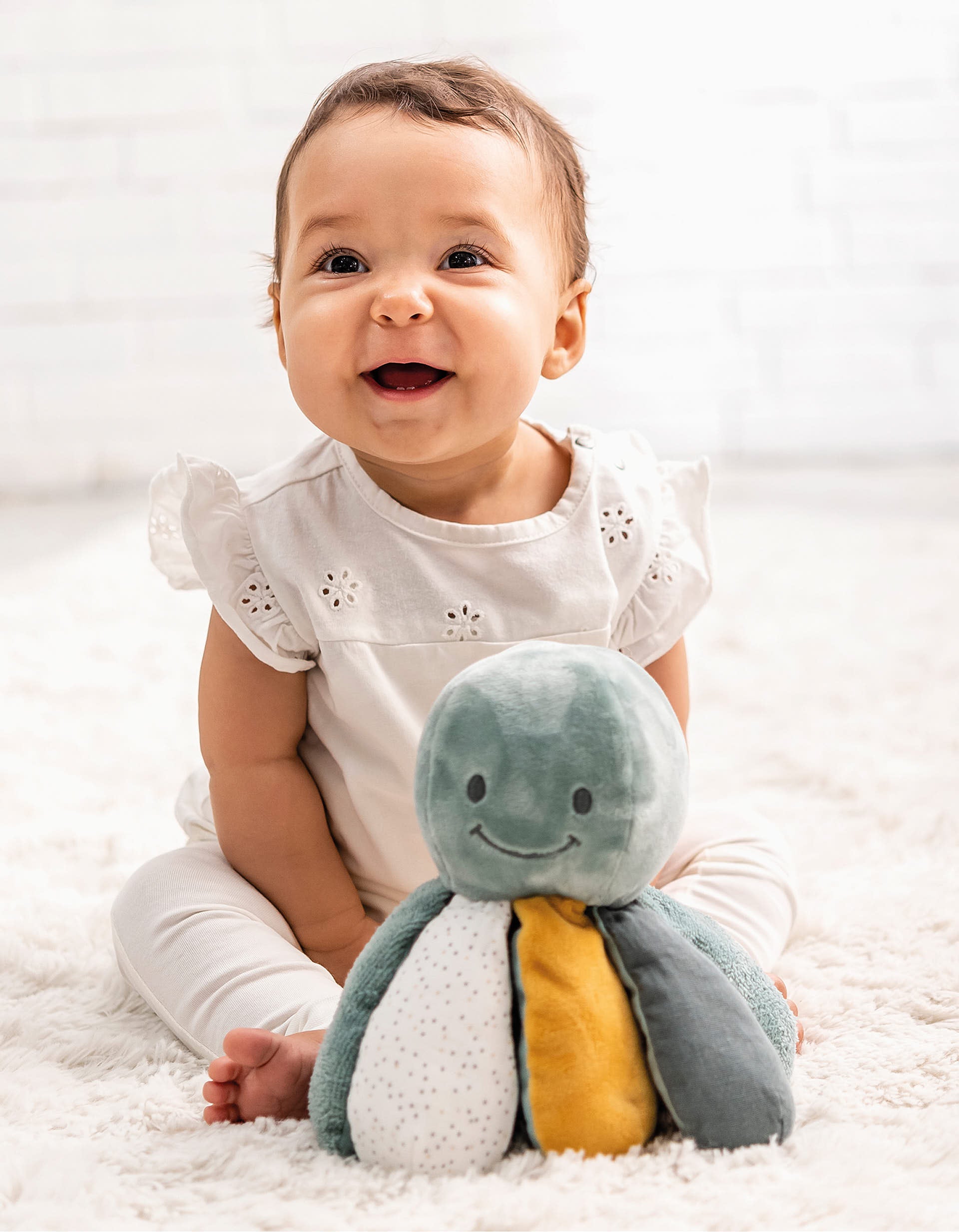 Pieuvre Nattou Yellow/Green 28Cm