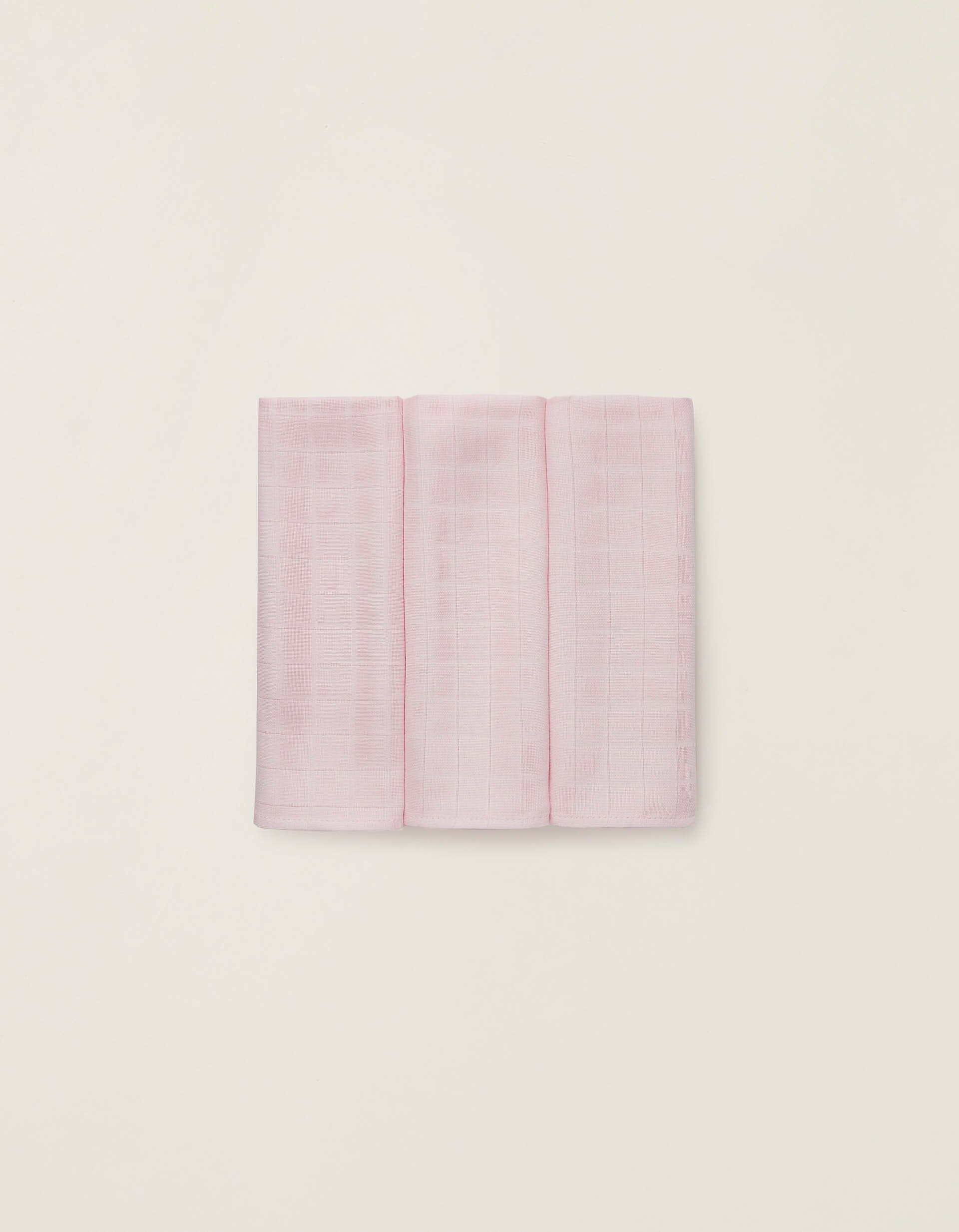 3 Langes Plain 65X65 Pink Zy Baby 