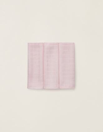 3 Langes Plain 65X65 Pink Zy Baby 