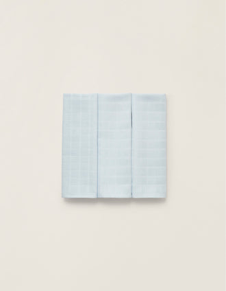 3 Langes Plain 65X65 Blue Zy Baby 