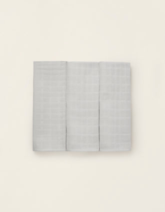 Pack 3 Fraldas 65X65 Grey Zy Baby