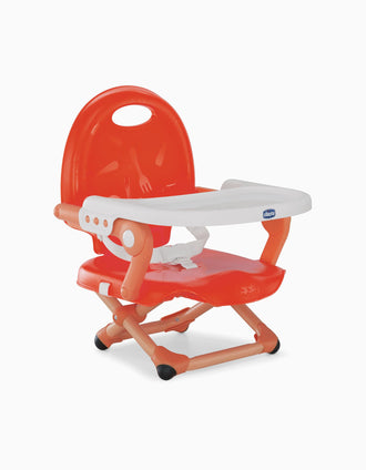 Dining Booster Seat Pocket Snack Poppy Red Chicco