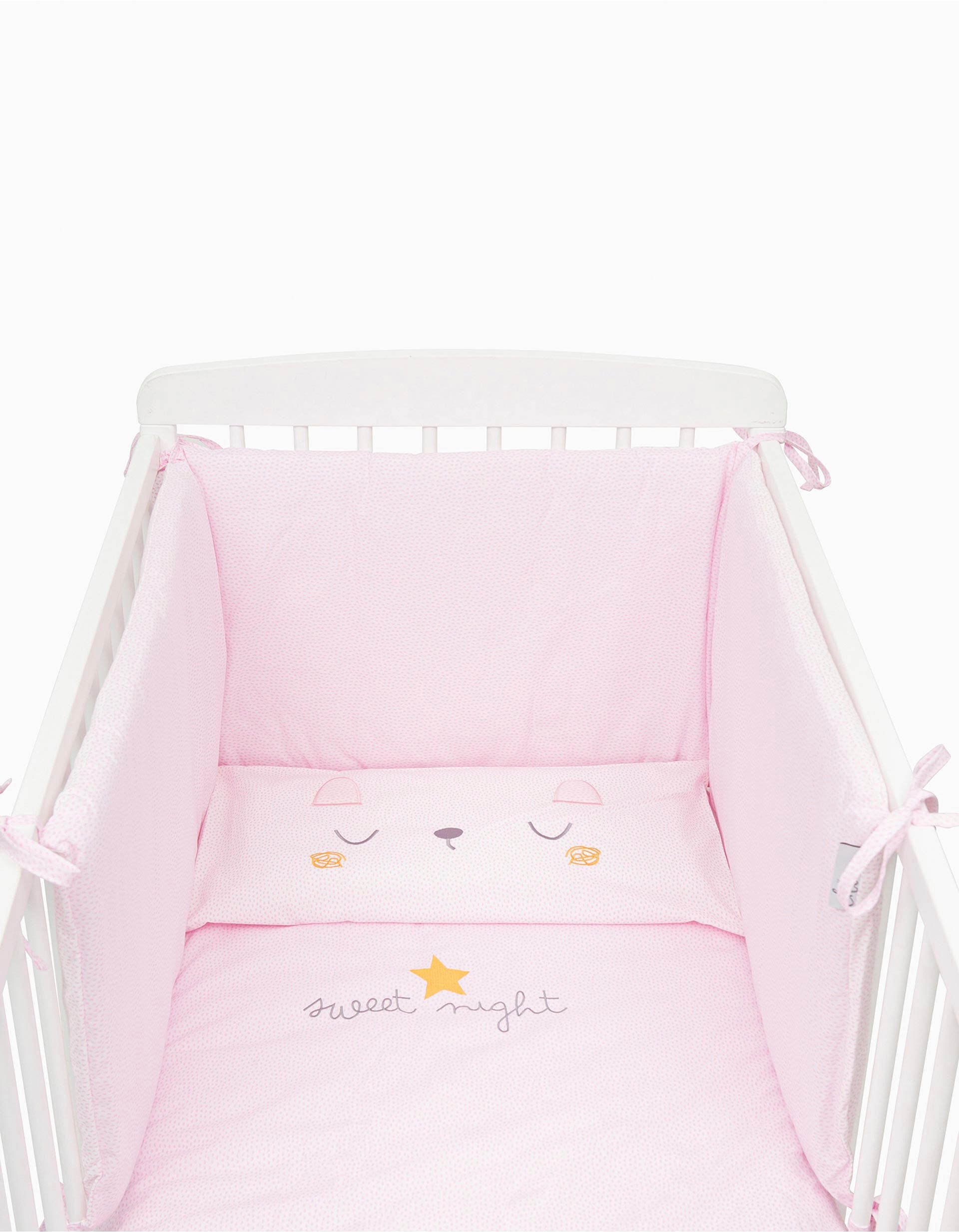 Duvet, Bumper and Pillowcase 60X120Cm Volare Pink Bimbichic