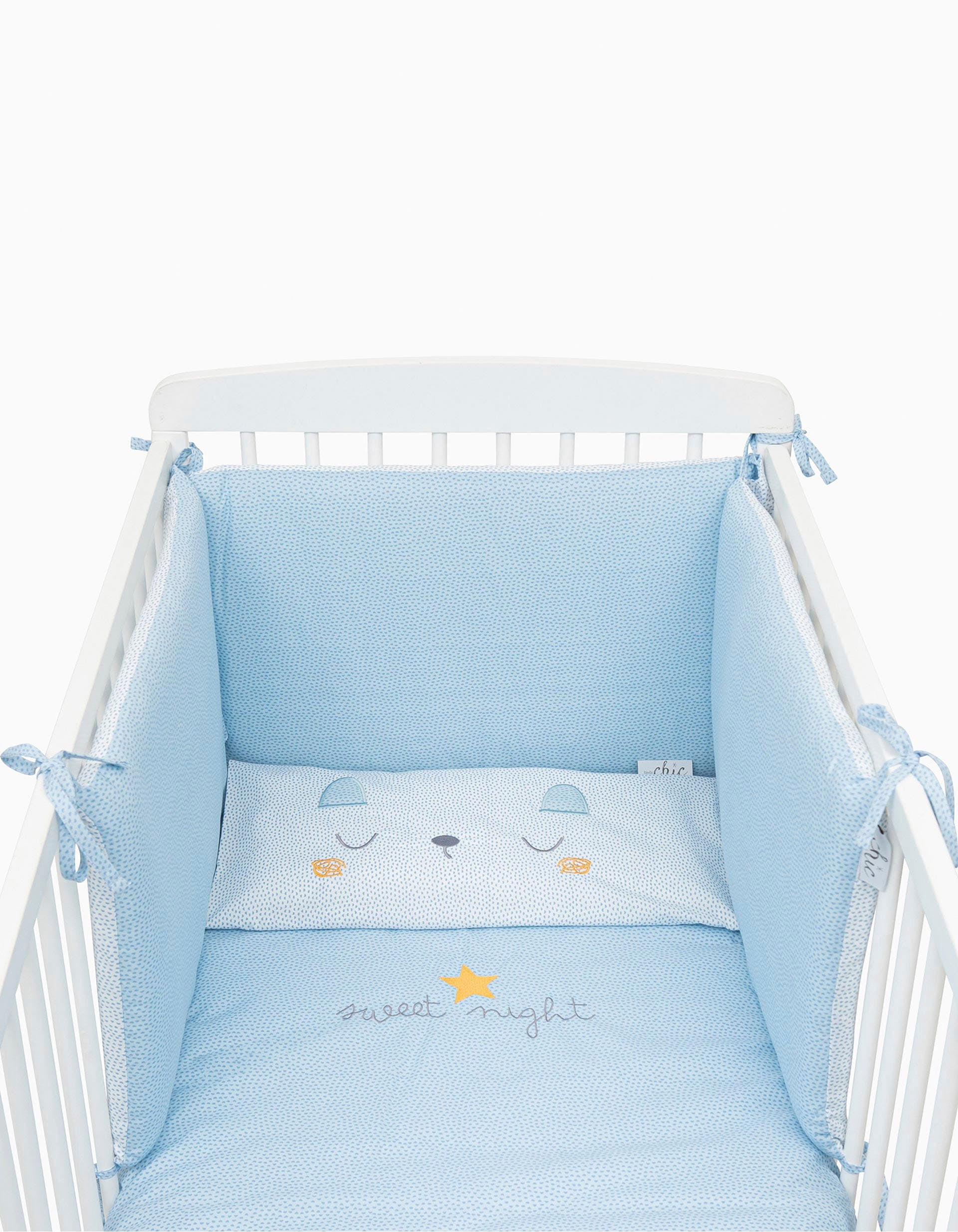 Duvet, Bumper and Pillowcase 60X120Cm Volare Blue Bimbichic