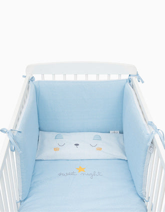 Edredão, Resguardo e Almofada Para Cama 60X120Cm Volare Blue Bimbichic