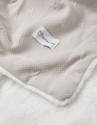 Double-Sided Blanket Face Stars Grey Bimbipirulos