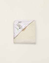 Serviette de Bain avec Capuche 100X100cm Funny Beige Bimbichic