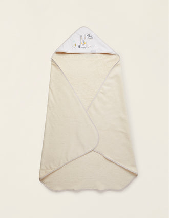 Toalha De Banho Com Capuz 100X100cm Funny Beige Bimbichic