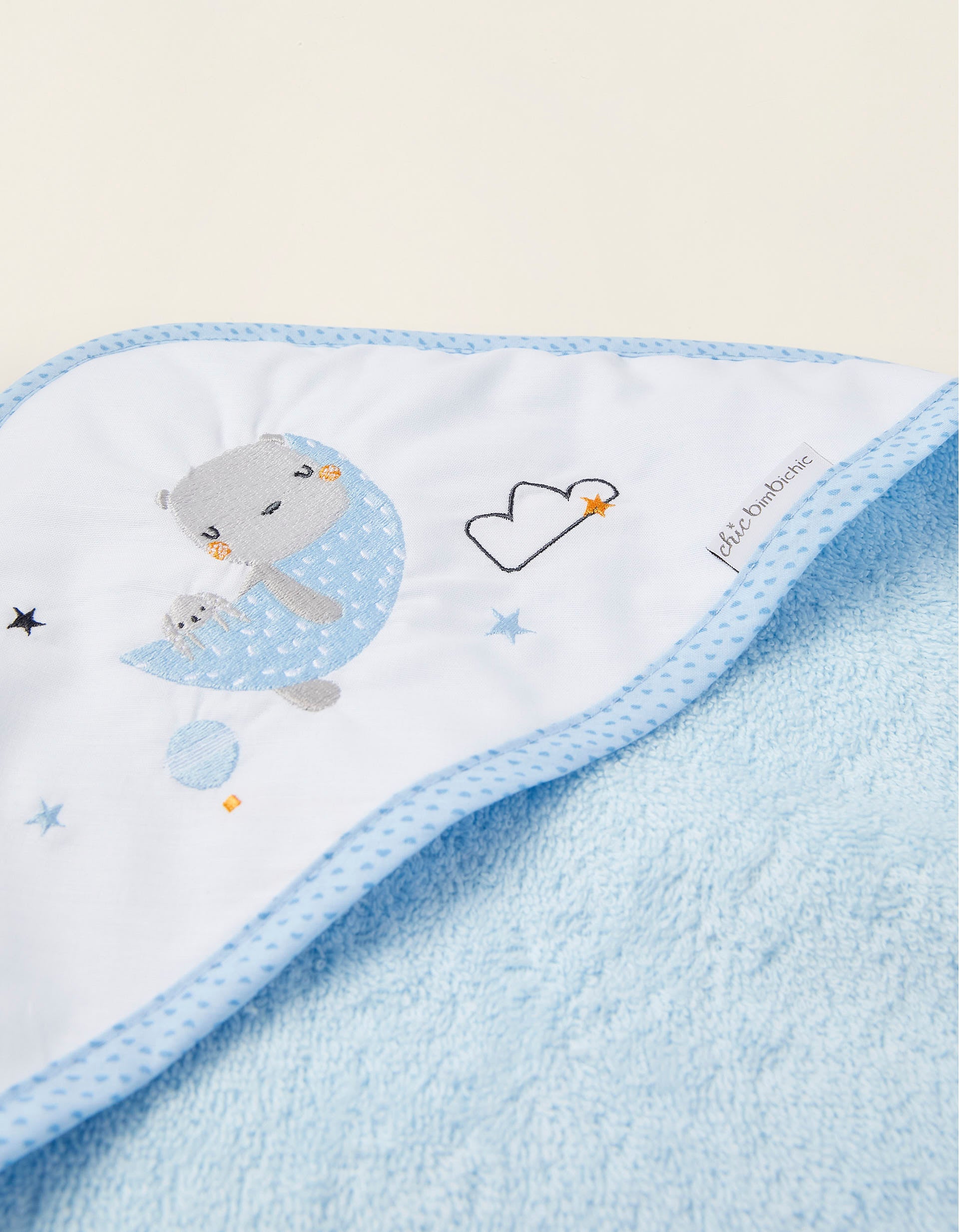 Hooded Bath Towel 100X100Cm Volare Blue Bimbichic