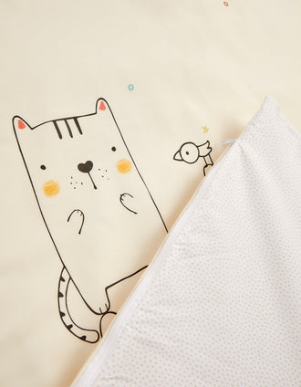 Edredão, Resguardo e Almofada Para Cama 60X120Cm Funny Beige Bimbichic