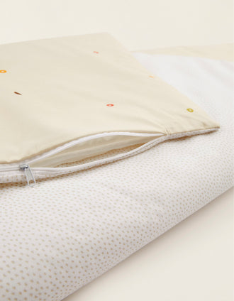 Edredão, Resguardo e Almofada Para Cama 60X120Cm Funny Beige Bimbichic