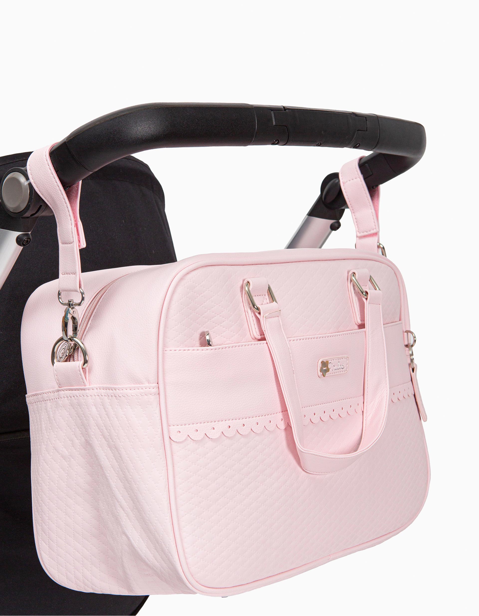 Changing Bag Ecopiel Rombos Pink Bimbipirulos