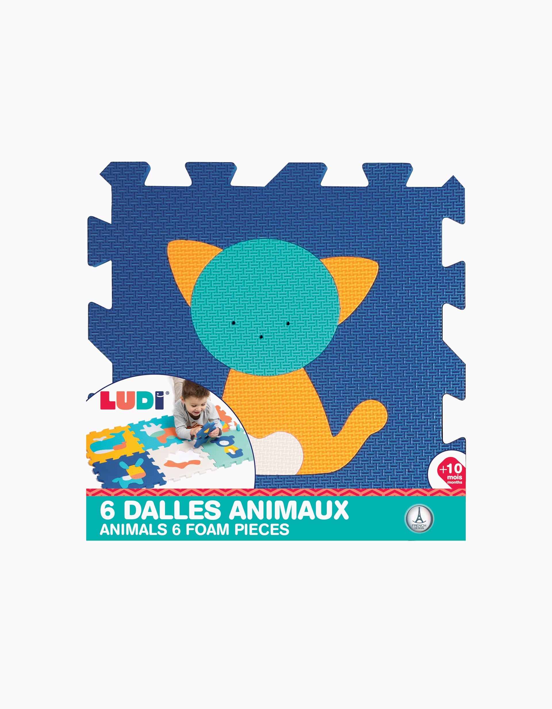 Play Mat + Puzzle Animals Ludi 10M+