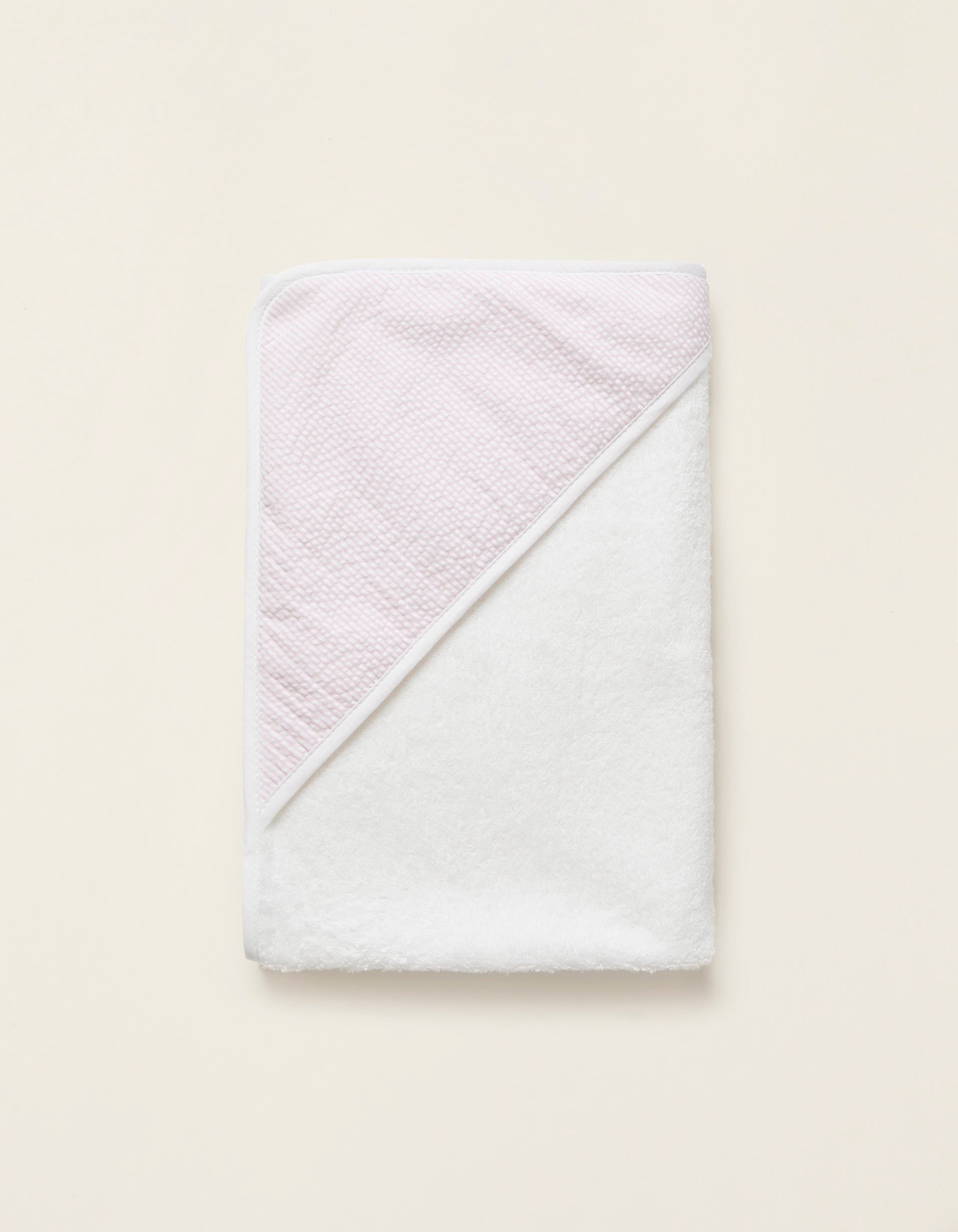 Hooded Bath Towel Pink 75X75Cm Zy Baby