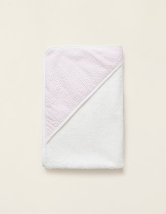 Toalha De Banho Com Capuz Pink 75X75Cm Zy Baby