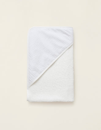 Hooded Bath Towel Blue 75X75Cm Zy Baby
