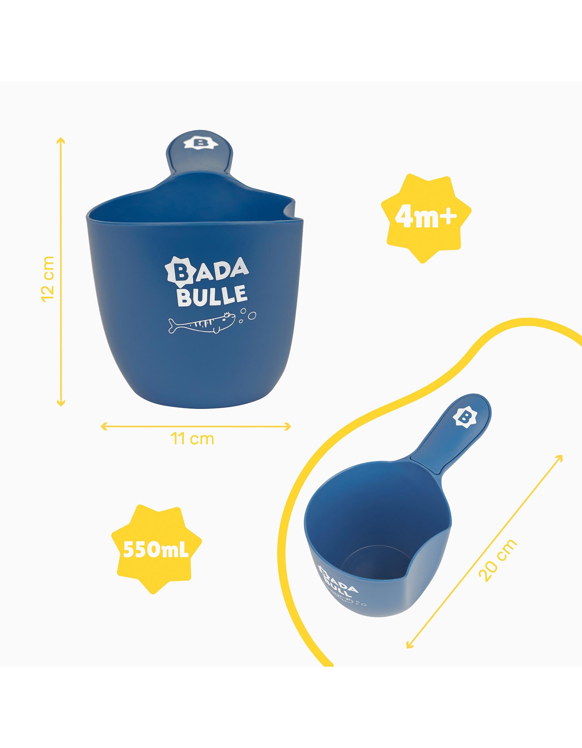 Vaso de Baño para Enjuagar Blue Badabulle