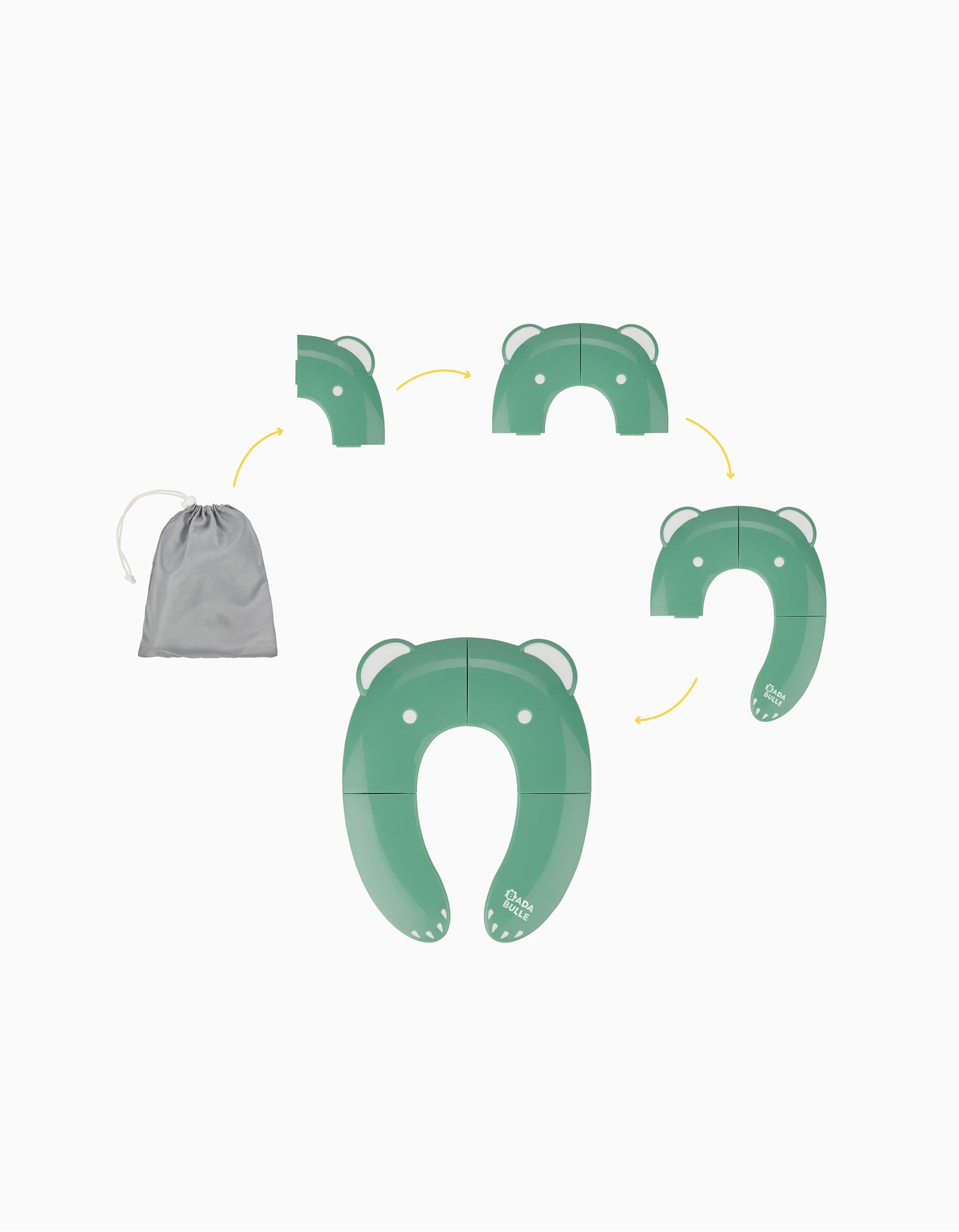 Foldable Toilet Seat Reducer Green Badabulle